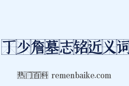 丁少詹墓志铭近义词是什么意思的图片